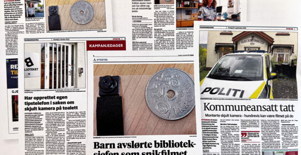 Faksimiler frå Varden og TA hausten 2022.