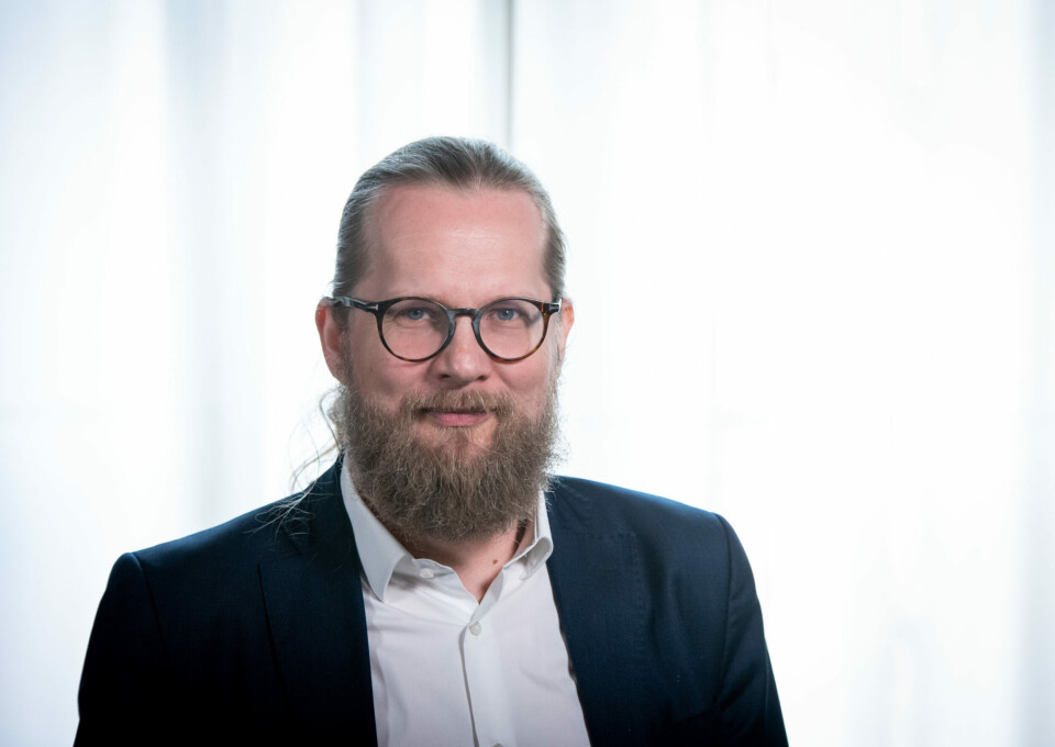 Aslak Sira Myhre, nasjonalbibliotekar fotografert på Nasjonalbilioteket. Foto: Gorm K. Gaare