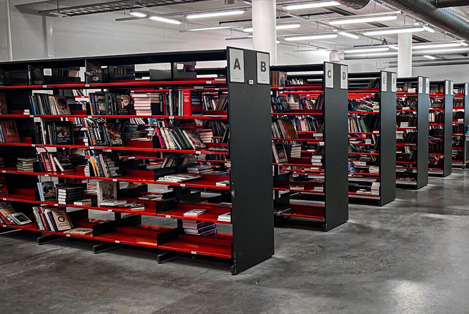 Arkivfoto fra Biblioteksentralens lokaler på Alnabru i Oslo.