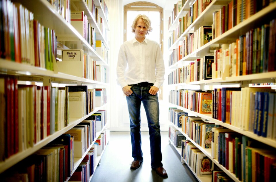 Aslak Sira Myhre er leder i foreningen !Les som står bak tXt-aksjonen for å øke leselysten i ungdomsskolen og på videregående. FOTO: ESPEN RASMUSSEN