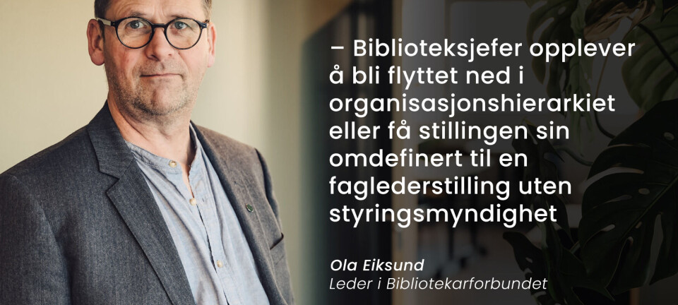 En pågående nedgradering av biblioteksjefene