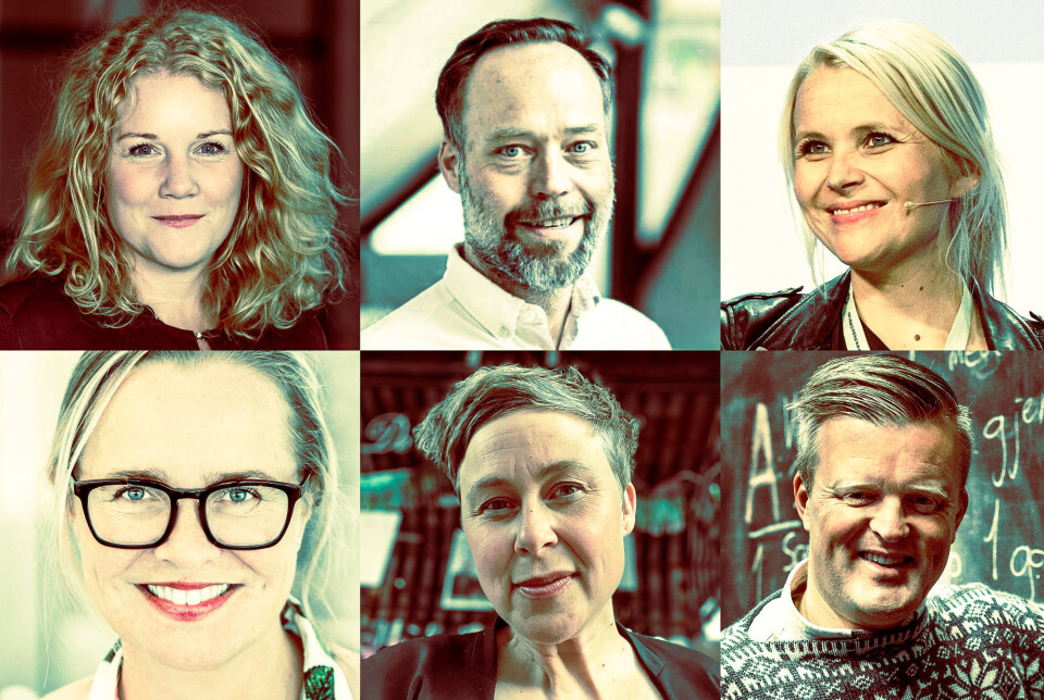 Blir det ein av desse?: Cecilia Ekström, Olav Slettahjell, Hildegunn Amanda Soldal, Beathe Due, Siri Tidemann Naalsund og Endre Volden er seks av 19 søkarar til stillinga som direktør for Nasjonalbiblioteket si nye avdeling for bibliotektenester.